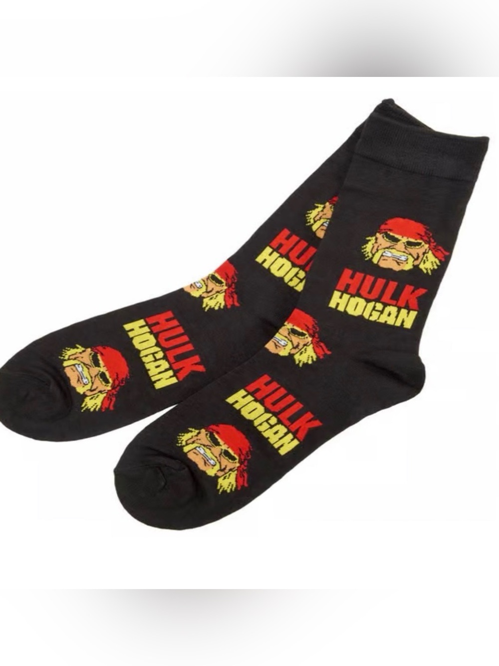 Crazy Socks WWE Hulk Hogan Black Graphic Men's Crew Socks
